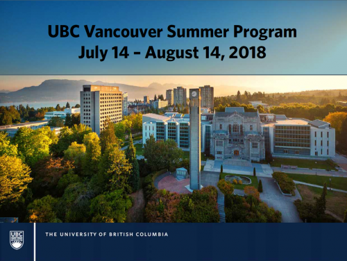 開放申請：加拿大不列顛哥倫比亞大學（UBC）-溫哥華暑期課程（VSP） 環境經濟學與全球經濟地理 2018年7月14日至8月14日